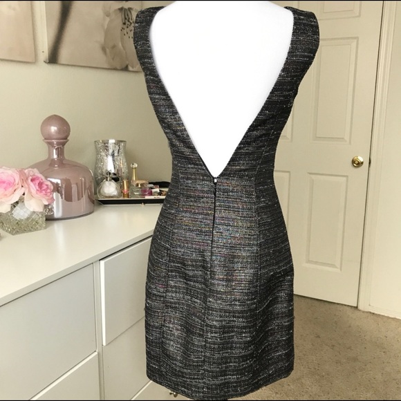 Keepsake the Label Black Grey Metallic Sleeveless Elegant Dress Size Small - Picture 3 of 8